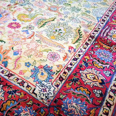 Signed-Persian-Tabriz-Cloud-Band-Design-Wool-Carpet-Richard-Afkari-Rugs-In-NYC